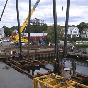 Workers Replacing Shiplift Near Bridgeport, CT