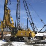 Heavy Machinery at Repowering Project Site