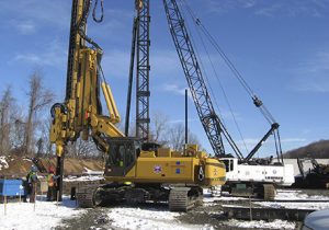 Heavy Machinery at Repowering Project Site