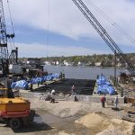 Workers Laying Supports for Shiplift Replacement